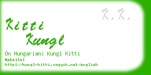 kitti kungl business card